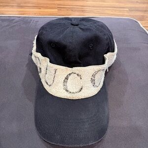 Gucci Black Hat with Interior Logo